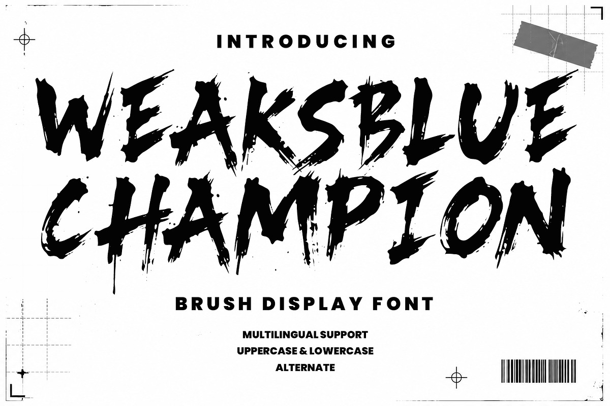 Weaksblue Champion Brush Font, a Handwritten Font by Maulana Creative (Photo 1 of 7)