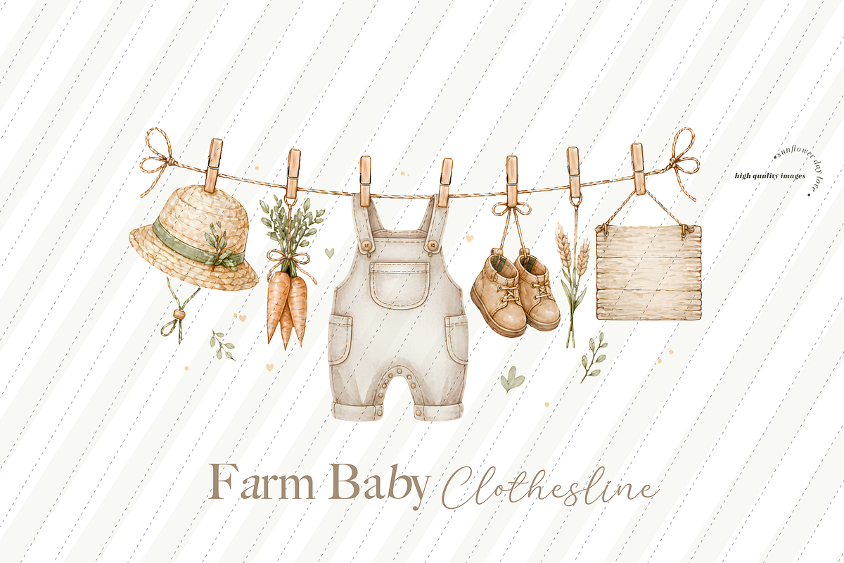 Locally Grown Clothesline Clipart, a Person Illustration by Sunflower Day Love (Photo 2 of 3)