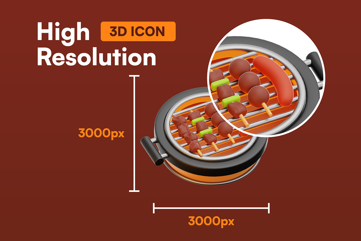 20 Food and Culinary 3D Icon Set, a Food & Drink 3D Model by Bilicube Studio (Photo 2 of 6)
