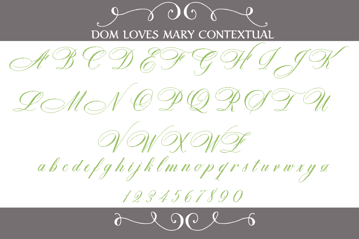 Sale-Dom Loves Mary Contextual Font preview 2