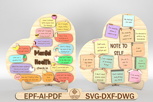 Mental Heath Check In Heart Sign SVG, a Pattern Graphic by Lasercutiny
