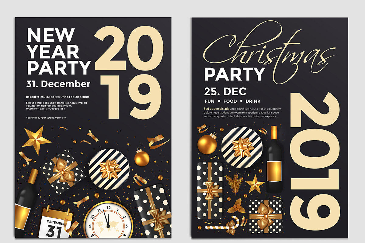 Set of 10 Christmas Party Flyers, a Brochure Template by Creative Graphics (Photo 13 of 15)