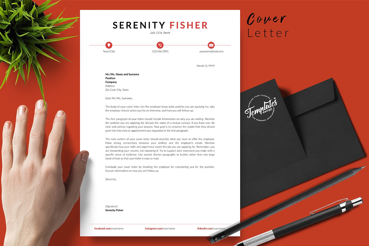 Modern Resume Bundle / CV - Serenity, a Resume Template by Templates Design Co. (Photo 5 of 17)