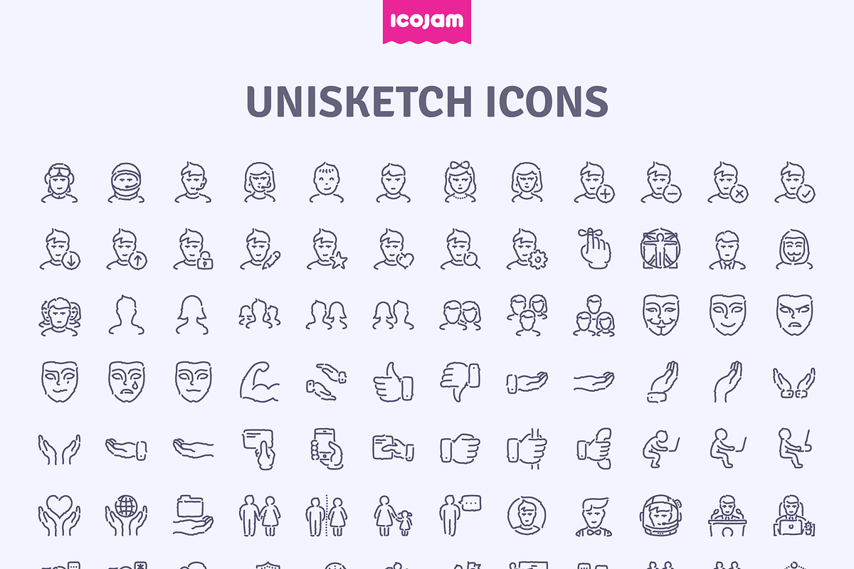 3000 Unisketch icons, an Outline Icon by Icojam store (Photo 7 of 12)
