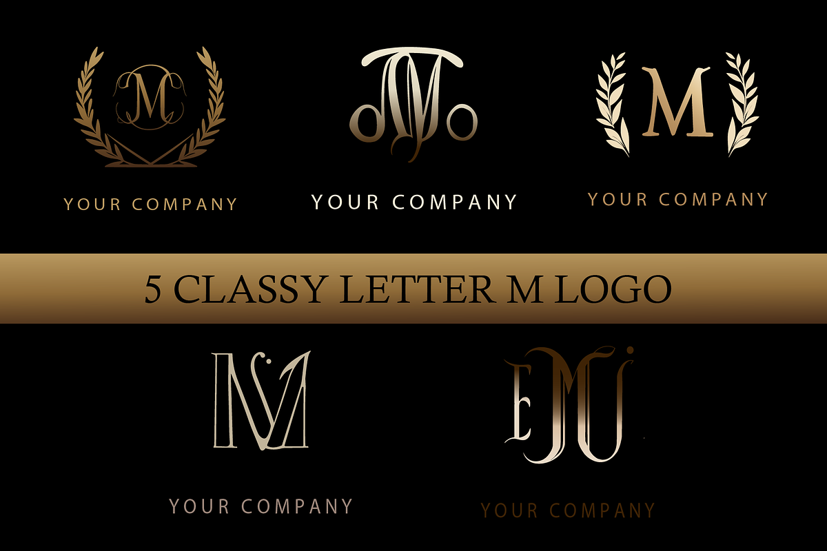 5 Classy Letter M Logo, a Branding & Logo Template by HE Studio (Photo 1 of 8)