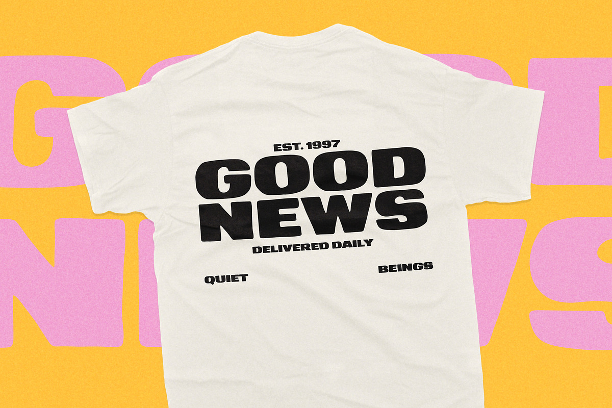 Good News Display Font, a Handwritten Font by Quiet Beings Design Studi (Photo 4 of 5)