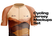 Cycling Jersey Mockups Set, a Shirt Mockup by rebrandy (Thumbnail 1 of 10)