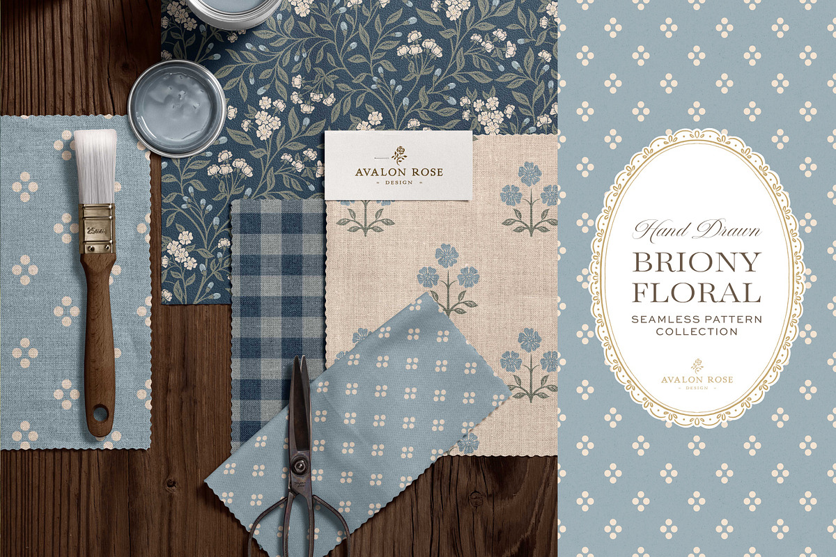 Farmhouse Navy Floral Patterns, a Pattern Graphic by Eclectic Anthology (Photo 8 of 12)