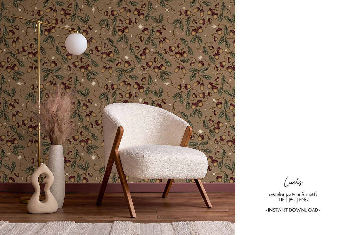 Acorn – Vintage Autumn Pattern, a Pattern Graphic by Liiafis (Photo 6 of 10)