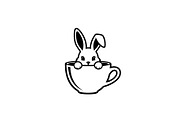 Cute Bunny Coffee Cup Vector Bundle, an Illustration by Designs_River (Thumbnail 45 of 49)