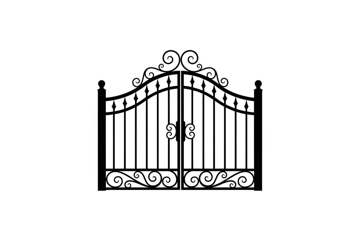 Ornate Wrought Iron Gate Vector Bund, an Illustration by Designs_River (Photo 46 of 47)