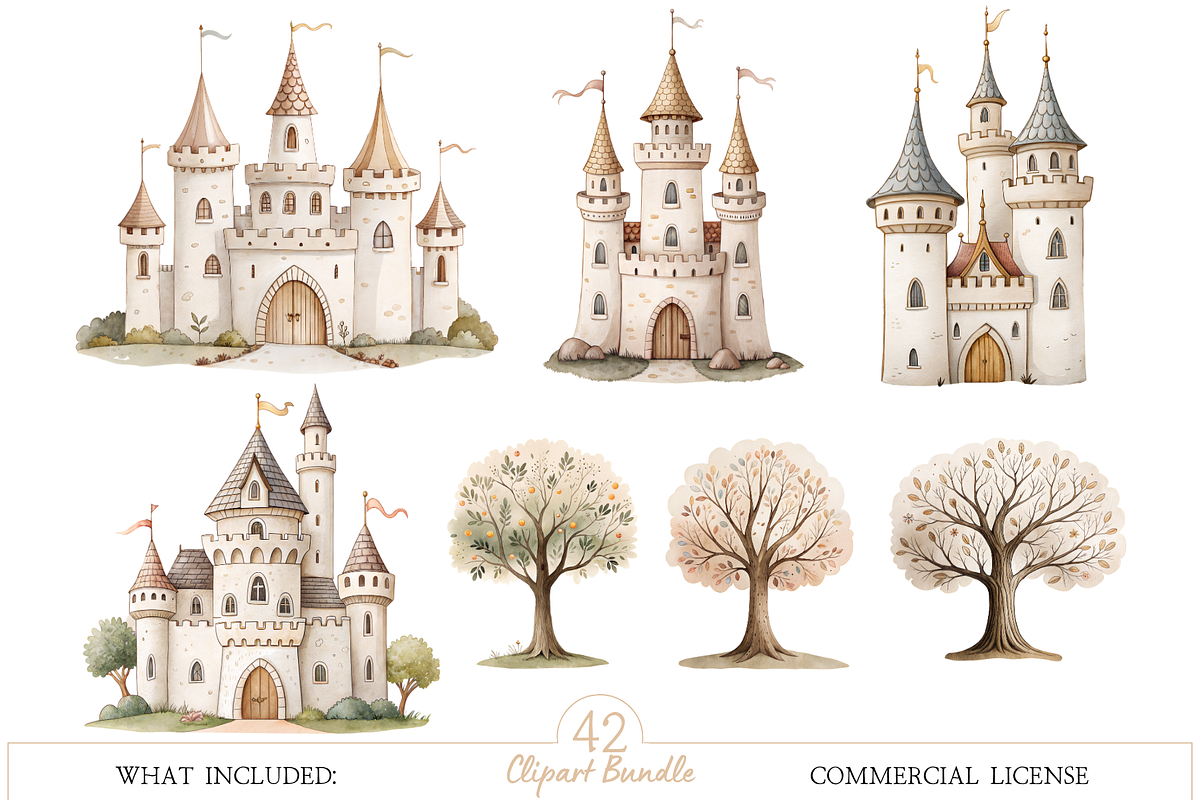 Little Princess Watercolor Clipart, an Illustration by MockupWizard (Photo 4 of 7)