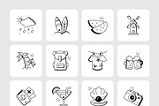 Summer and Beach Doodles Set, an Outline Icon by Prosymbols (Thumbnail 7 of 7)