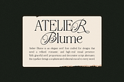 Atelier Blume - Serif & Script Font, a Script Font by agnyhasyastudio (Thumbnail 13 of 17)
