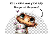 Whimsical Peeking Girl Clipart, an Illustration by one-touch (Thumbnail 8 of 12)