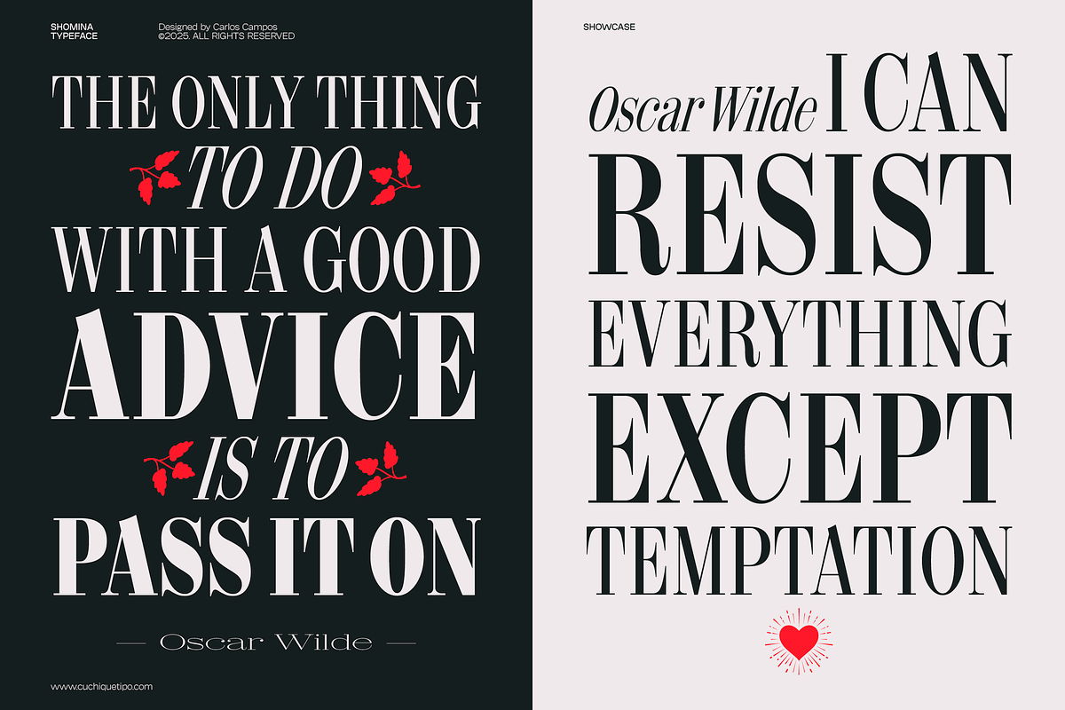 Shomina Font, a Serif Font by Cuchi, qué Tipo! Foundry (Photo 9 of 21)