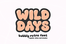Wild Days | Bubbly Retro Font