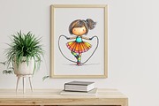 Retro Girls Clipart Bundle, an Illustration by Libby Wishes (Thumbnail 3 of 4)