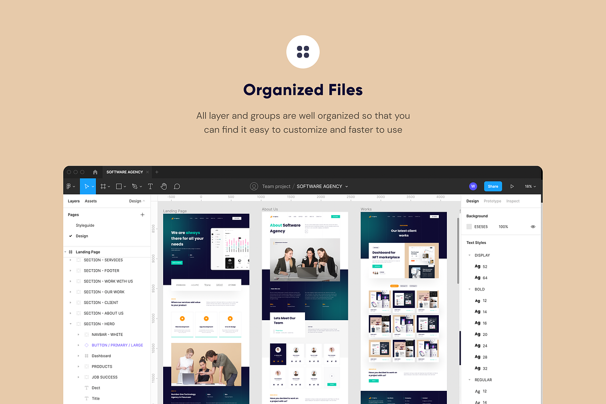 Creative Agency - Website, an UI Kit Template by 10am Studio (Photo 2 of 2)
