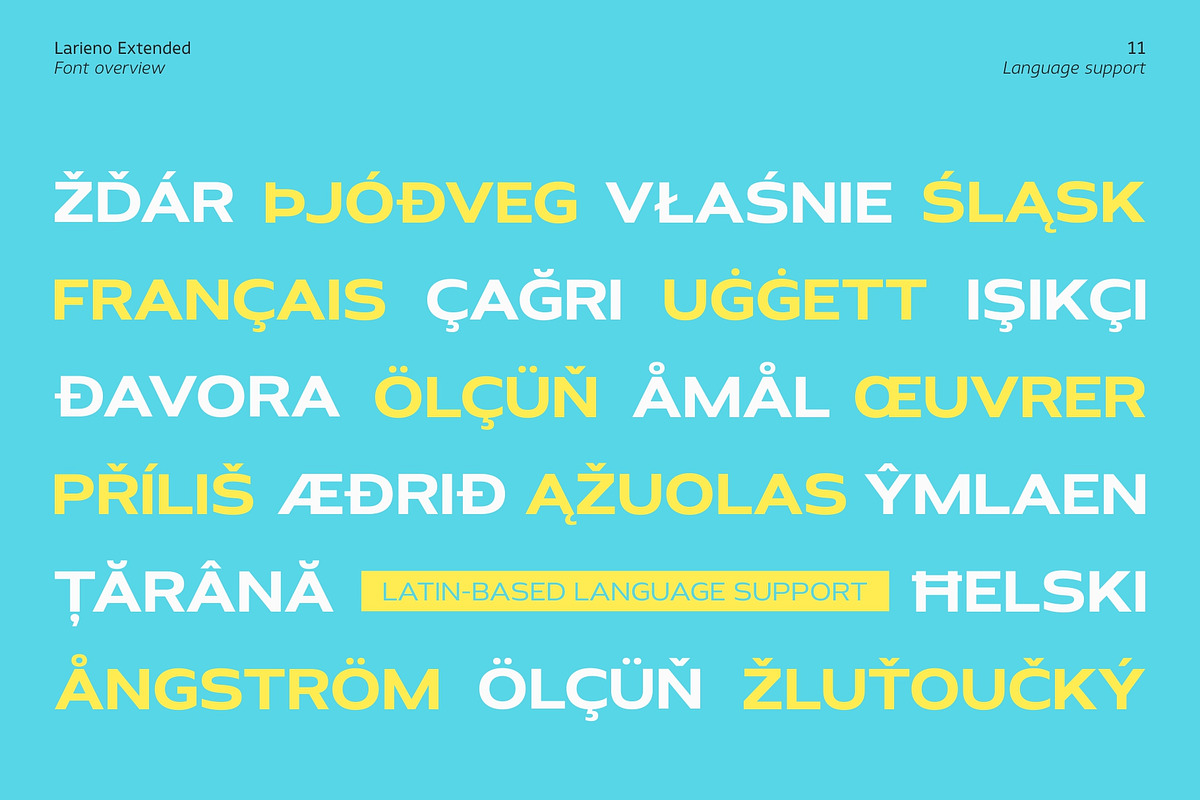 Larieno Extended, a Sans Serif Font by Zafara Studios (Photo 11 of 12)