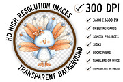 Whimsical Thanksgiving Turkey, an Illustration by Craft Nest (Thumbnail 3 of 7)