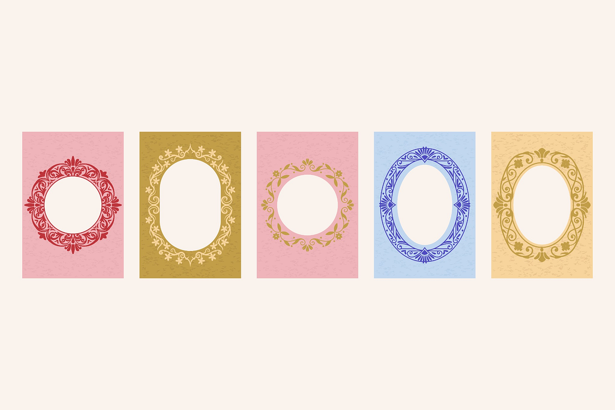 Embossed Paper Frames, a Decorative Illustration by Anna Studio (Photo 11 of 12)