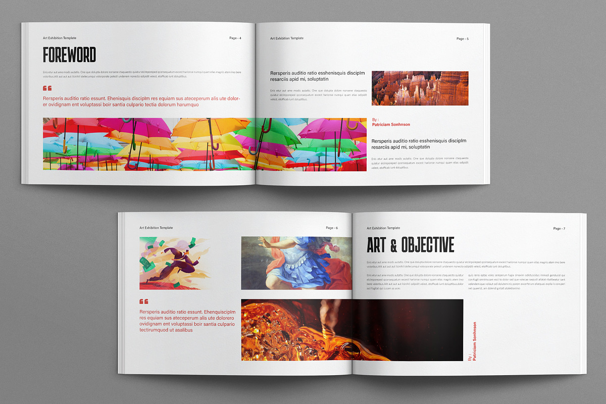 Art Exhibition Template landscape, a Brochure Template by E-Type (Photo 3 of 8)