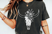 Boho Cow Skull with Wildflowers PNG, an Illustration by SharpMarketplace (Thumbnail 5 of 5)