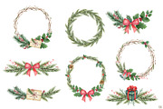 Christmas Watercolor collection, an Animal Illustration by Elena Medvedeva (Thumbnail 9 of 15)