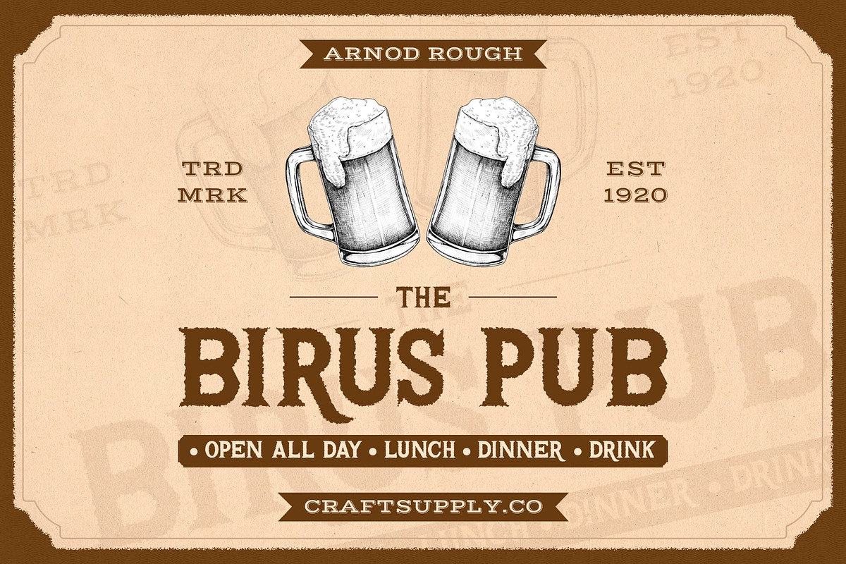 Arnod Rough, a Serif Font by Craft Supply Co. (Photo 3 of 8)