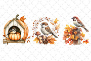 Autumn Sparrows Bird Clipart, an Illustration by Dream Creation (Thumbnail 6 of 6)