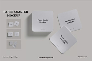 Paper Coaster Mockup, an Advertising Mockup by zpackcreative