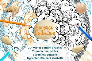 Summer collection mandala brushes