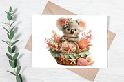 Whimsical Summer Koala Clipart PNG, an Illustration by Canvas Craft (Thumbnail 7 of 7)