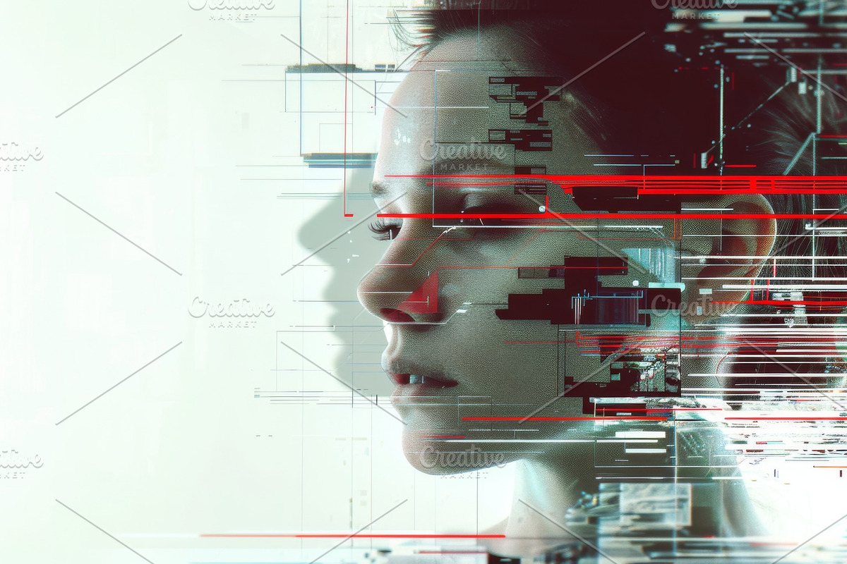 90 Glitch faces, a Person Illustration by Handmadefont (Photo 80 of 94)