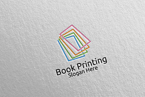 Book Printing Company Logo Design 88