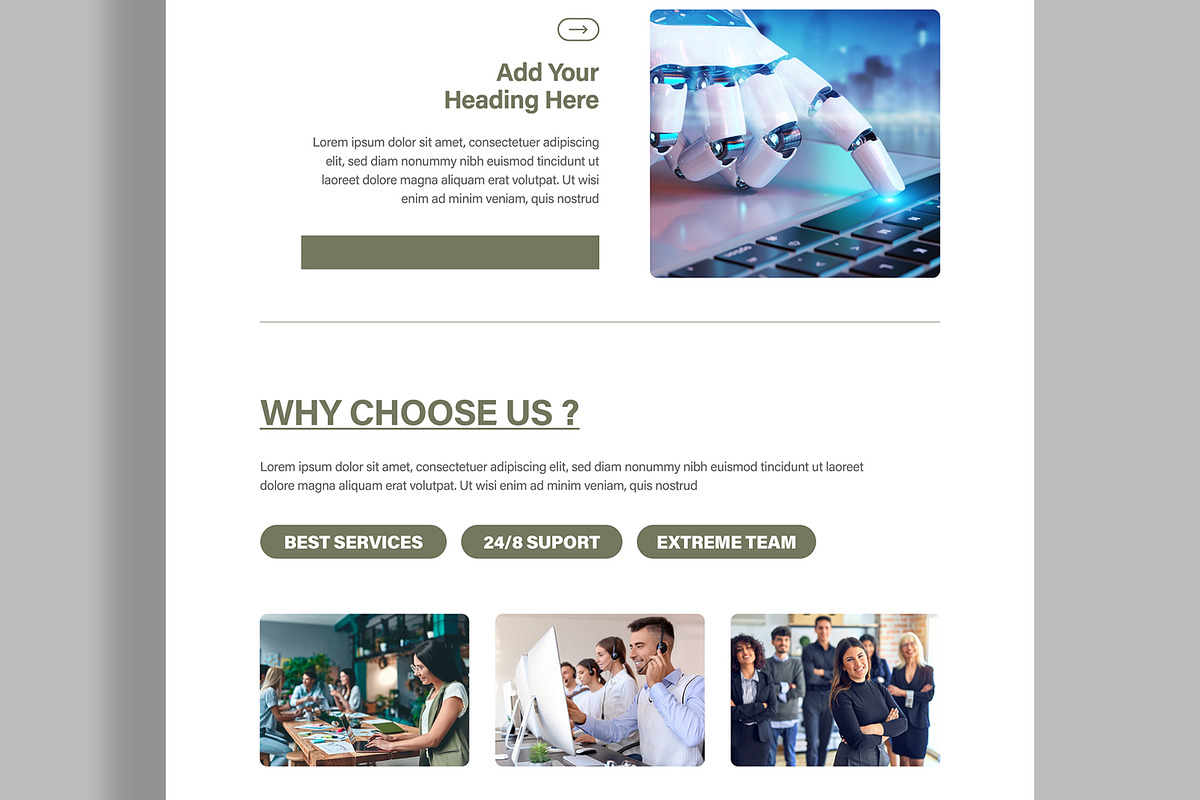 Modern Business Newsletter Design, an UI Kit Template by MightyDesign (Photo 5 of 9)