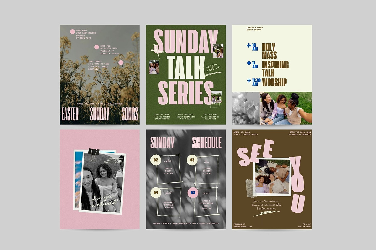20 Church Editable IG Post Template, a Social Media Template by With Faith & Love (Photo 5 of 8)