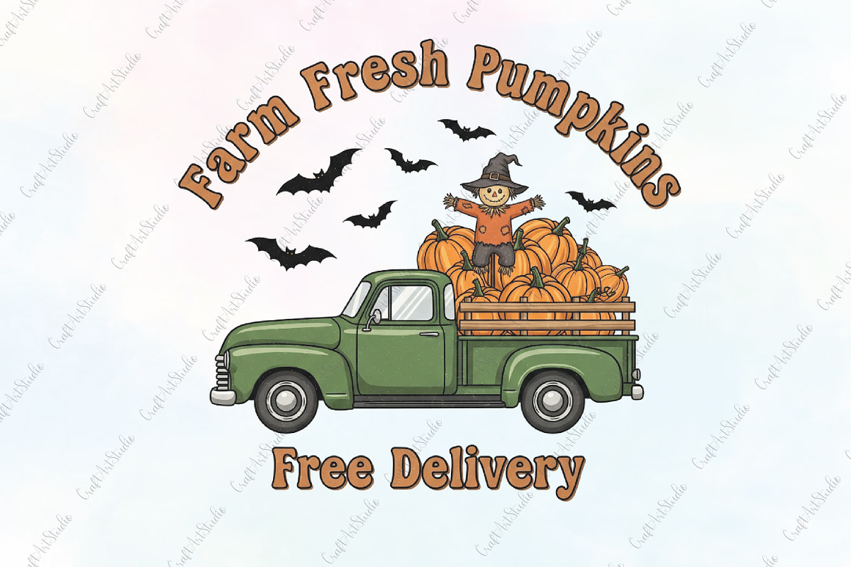 Halloween Farm PNG Sublimation, an Illustration by CraftArtStudio (Photo 1 of 4)