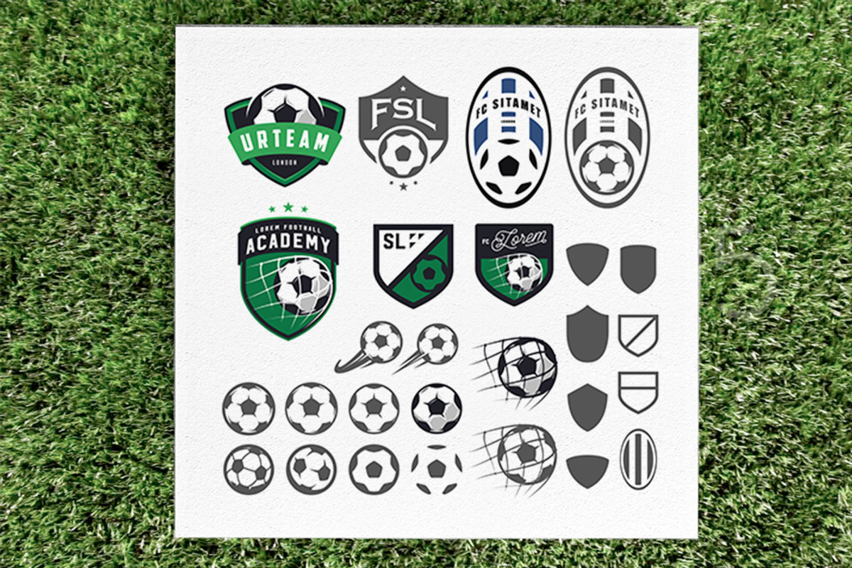 Soccer emblem design elements, an Education Illustration by 1baranov (Photo 1 of 3)