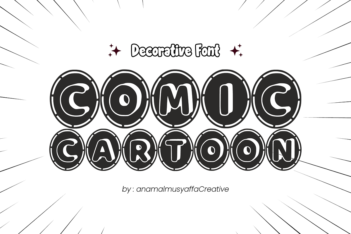 Comic Cartoon - Decorative Font, a Font by KiddoGlyphs Studio (Photo 1 of 3)