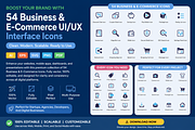 54 Business & E-Commerce UI Icons, an Outline Icon by taieefbakshi (Thumbnail 1 of 5)