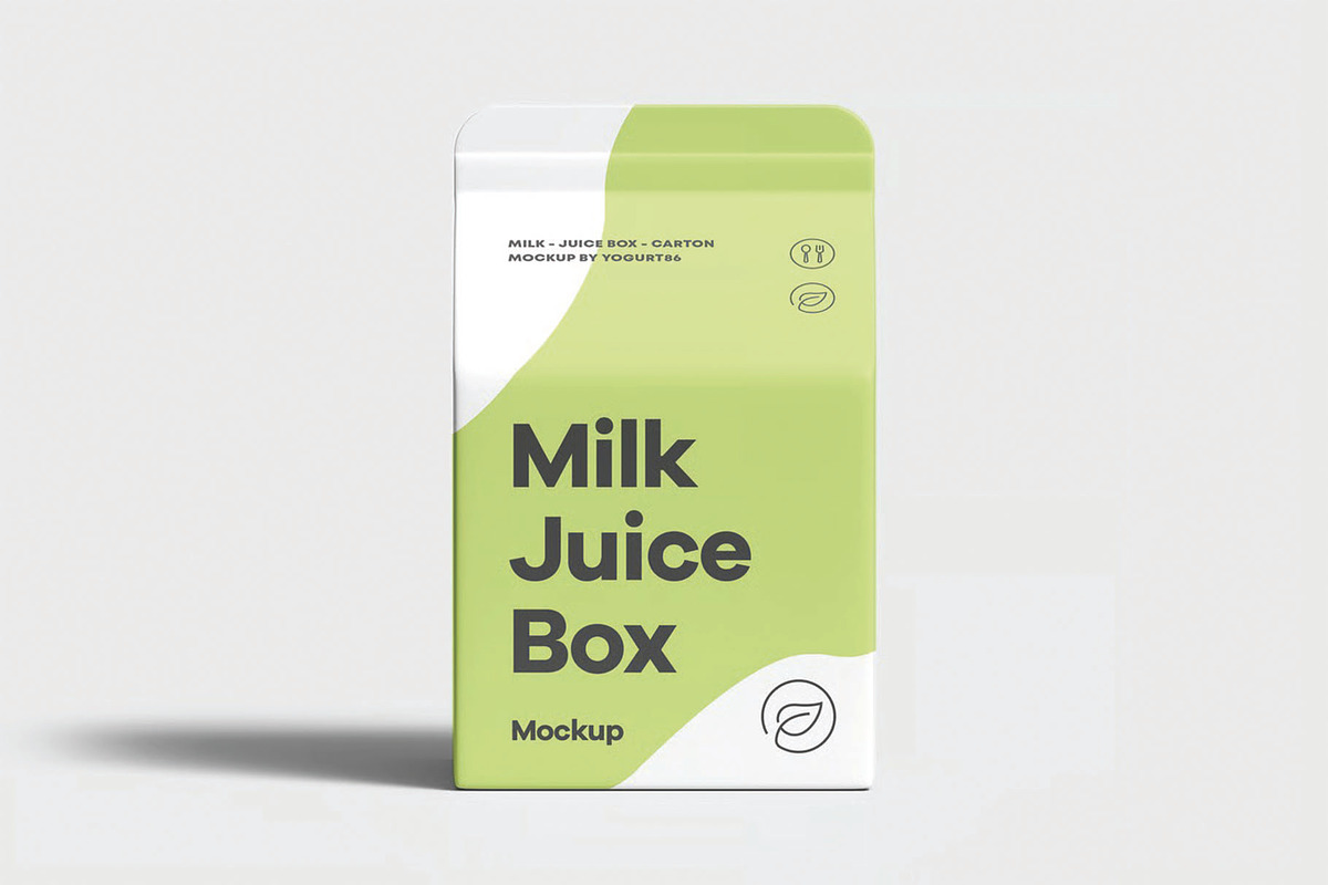 Milk Juice Box Mockup, a Packaging Mockup by DesignRushMarket (Photo 9 of 14)