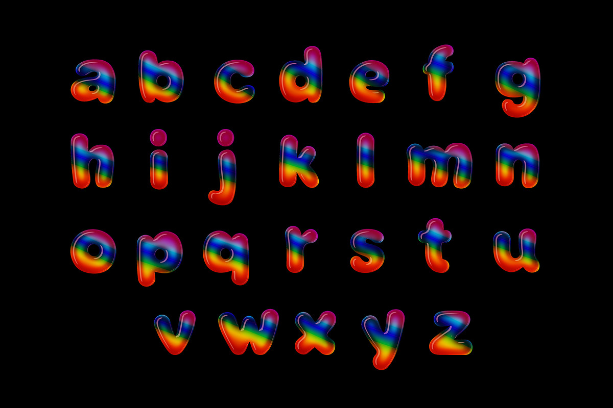 Bubbles Rainbow Color font, a Handwritten Font by Fox7 By Rattana (Photo 3 of 8)