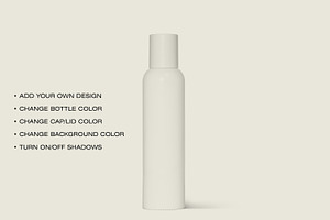 Round Cosmetic Bottle Mockup