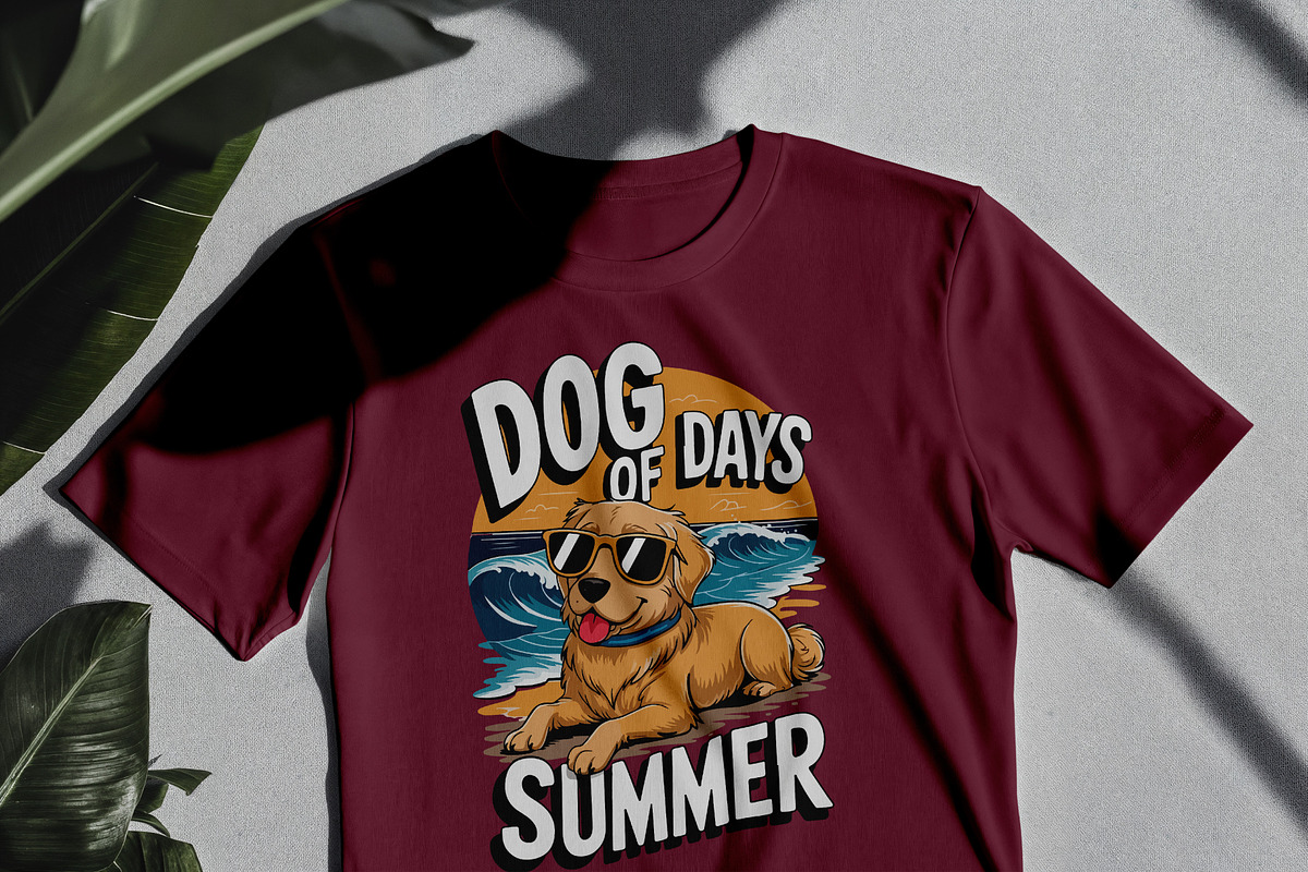 Summer Dog Digital Shirt Design, a Graphic by Vector Portal (Photo 5 of 5)