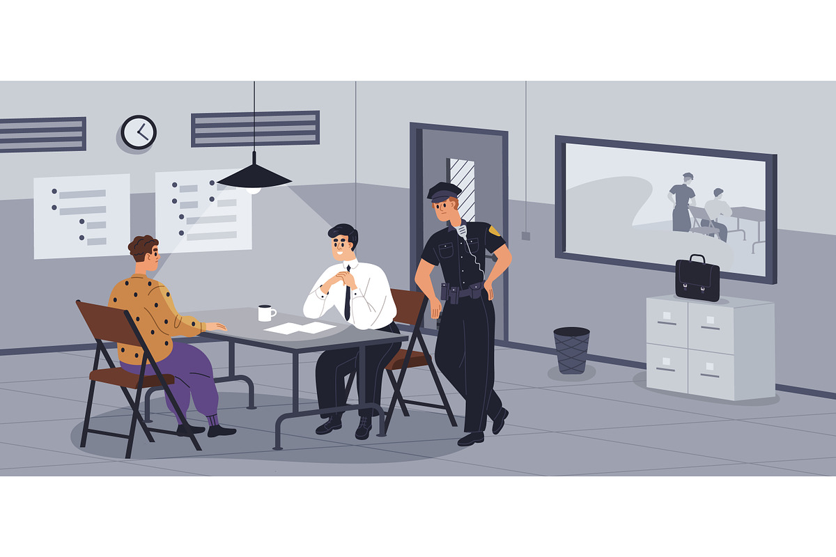 Police station and officers set, a Work Illustration by Good Studio (Photo 4 of 7)