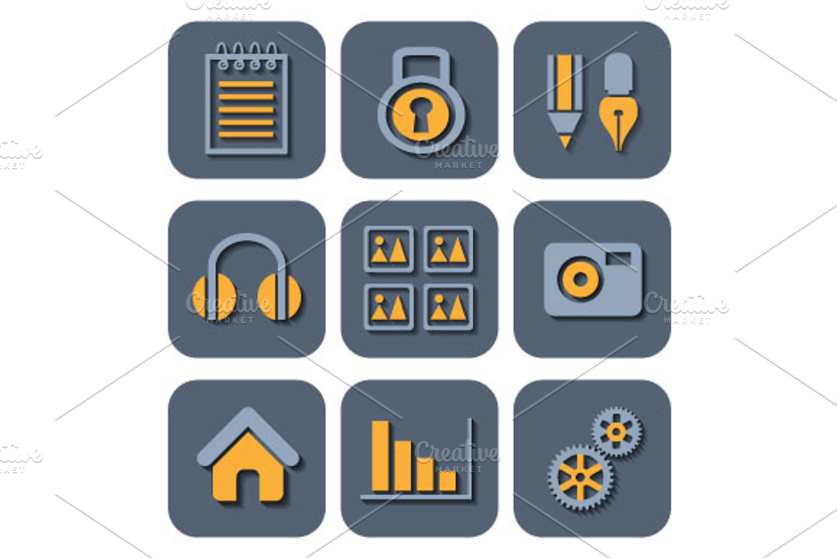Icons interface set, an Outline Icon by AlexZeL (Photo 4 of 5)