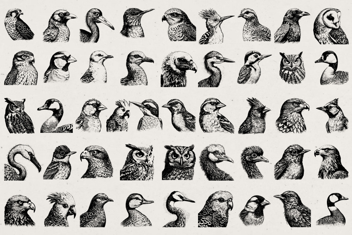 260 Birds Illustrations, an Animal Illustration by Nocturnal Wolf (Photo 8 of 13)