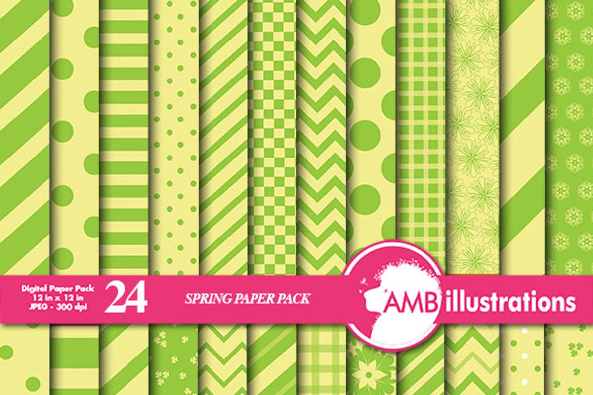 Green & Yellow Digital Paper AMB-550